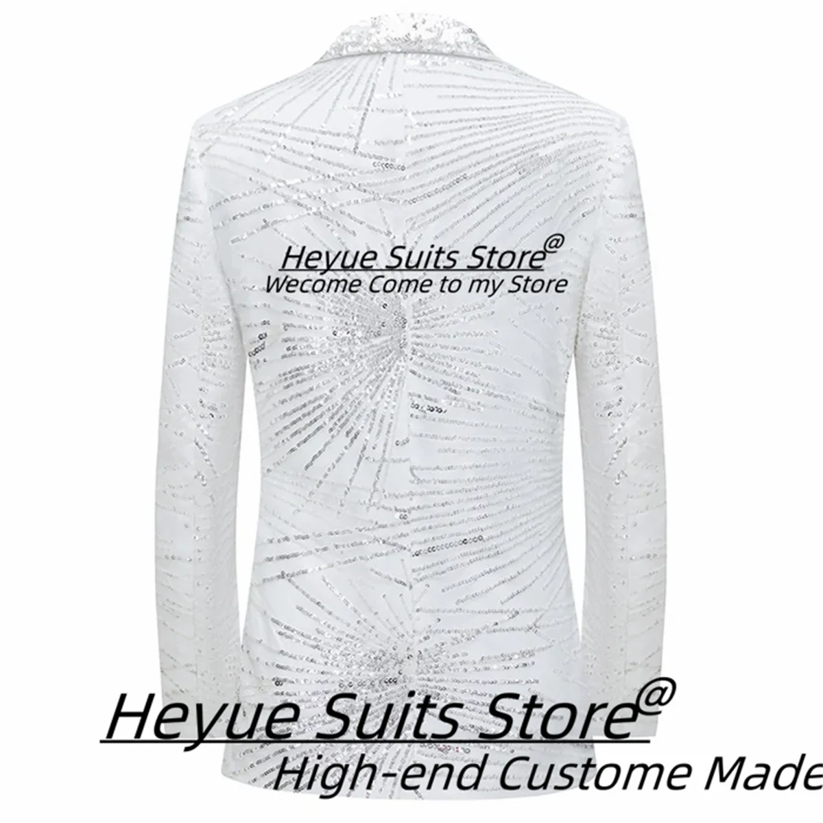 Luxuly Shimmering Pattern Groom Wedding Tuxedos Customized Slim Fit Notched Lapel Men Suits 2 Pieces Sets Male Party Blazers