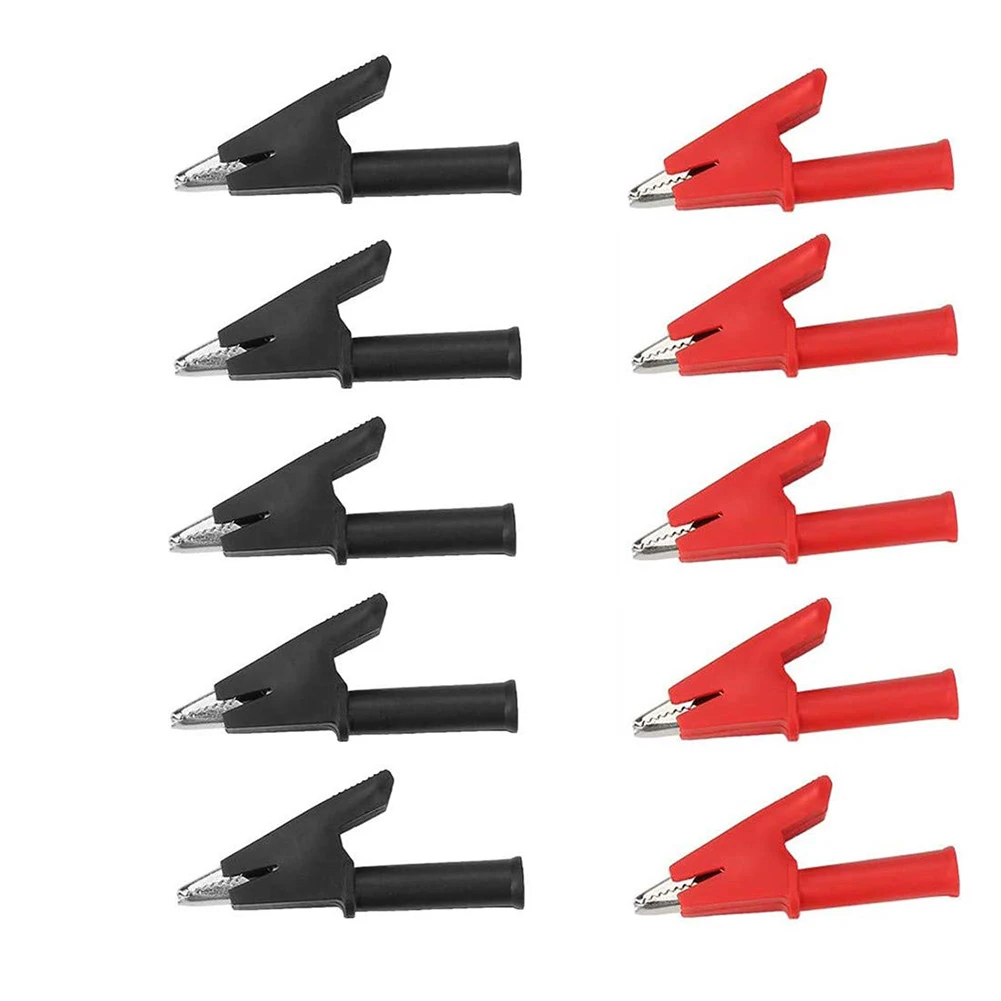 

About 6x4x4cm Crocodile Clips 10pcs Electrical Crocodile Clips Battery Connectors High Conductivity Strong Spring Mechanism
