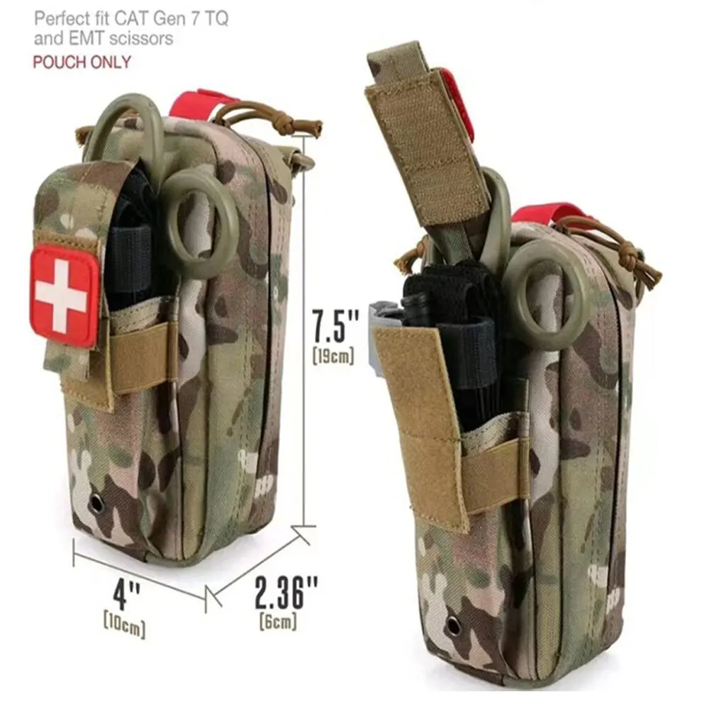 First Aid Kit Medical EDC Pouch Tactical Outdoor Medical Bag Tourniquet Scissors Waist Bag Tactical Survival Bag