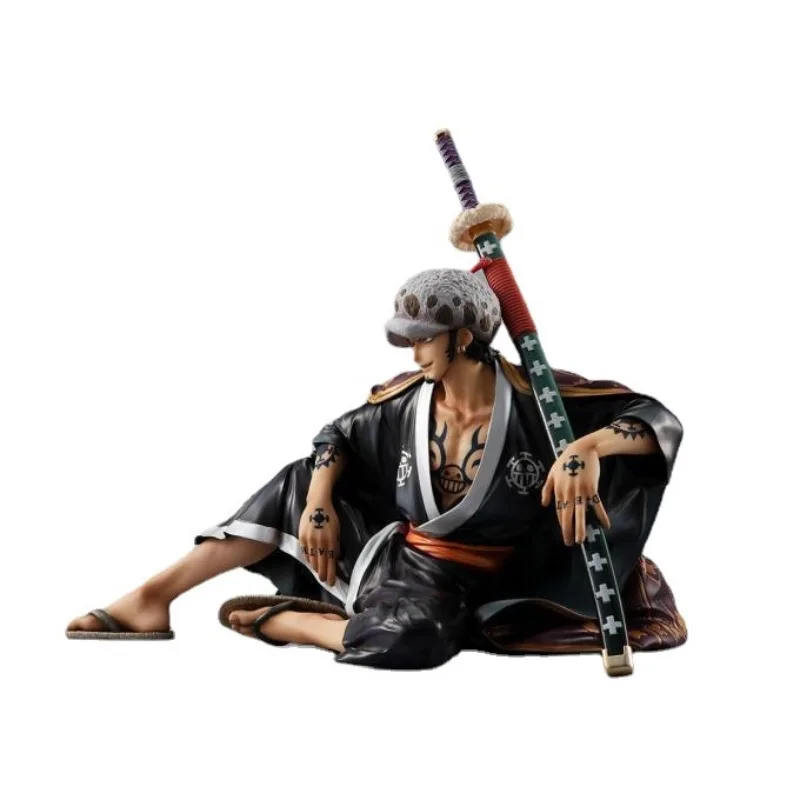 ONE PIECE Trafalgar D Water Law Land of Harmony Kimono Samurai Uniform Sitting Position PVC Action Figure Collectible Model Toy