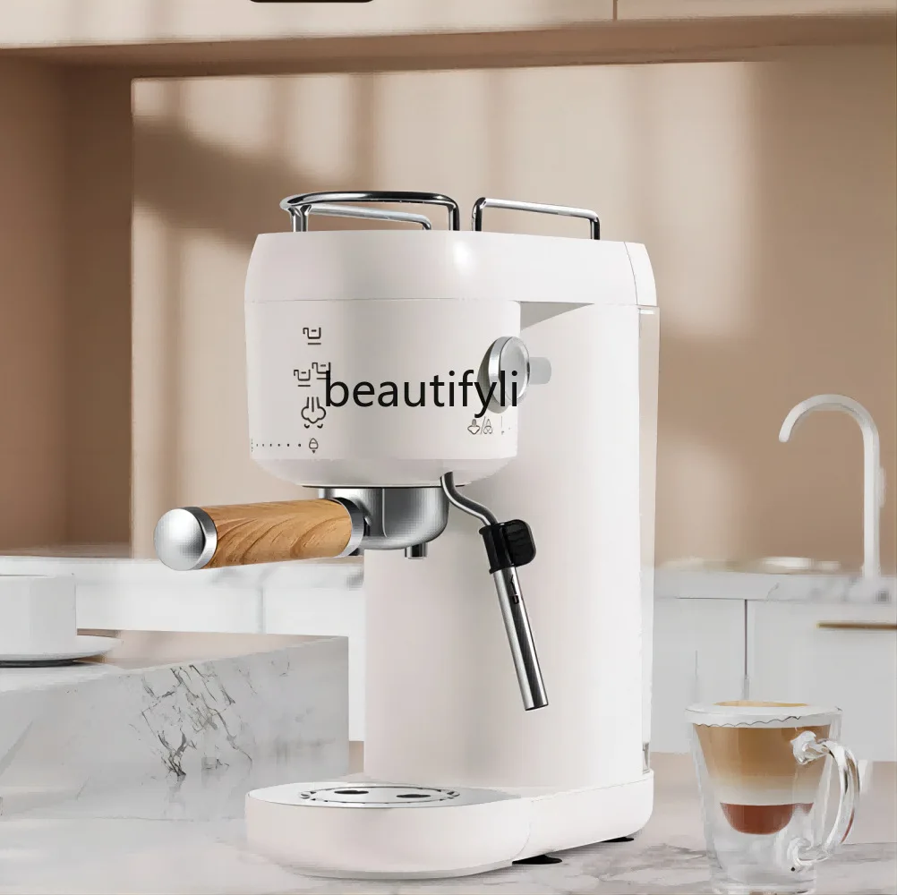 ماكينة القهوة الإيطالية ماكينة القهوة الإيطالية الصغيرة شبه الأوتوماتيكية رغوة الحليب الأوتوماتيكية المركزة