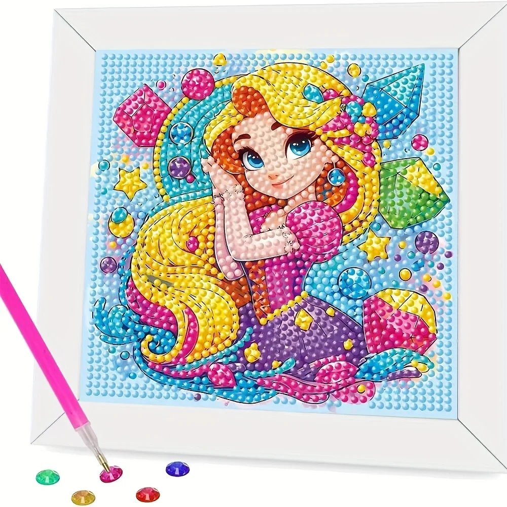 1 szt. Zestaw do malowania diamentami 5D DIY Disney Stitch z narzędziami, ręcznie robiona diamentowa grafika DIY, relaksująca sztuka, dekoracyjny prezent na święta