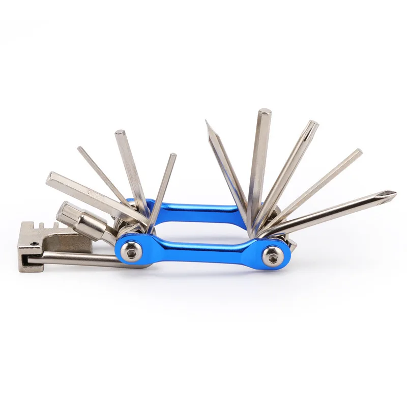

11 in 1 Maintenance Tool Set for Mountain Bikes Portable Repair Tools with Chain Cutters Outdoor Camping EDC Tools