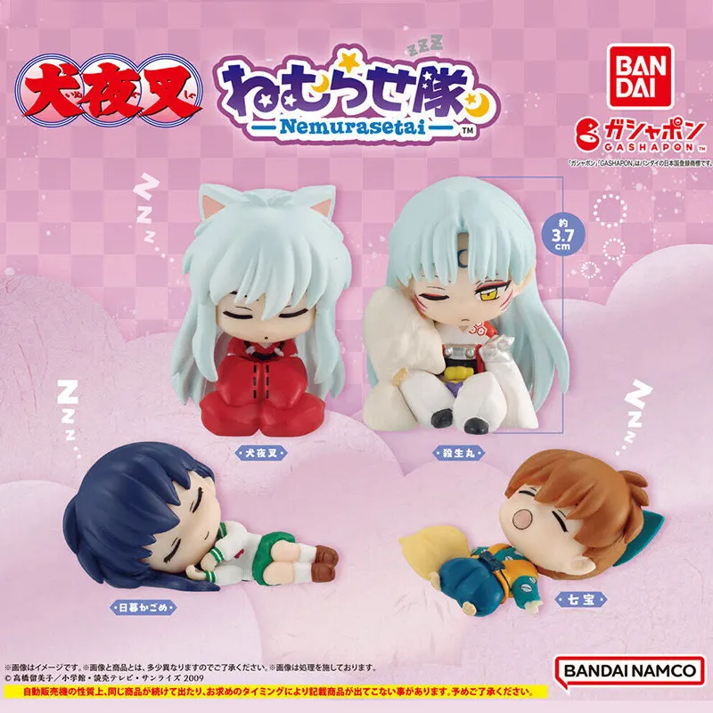 Bandai Inuyasha Sleeping Squad Gashapon Mini Sesshomaru Kagome Higurashi Shippo  Collectible Figure Desktop Decor Anime Fans view 3