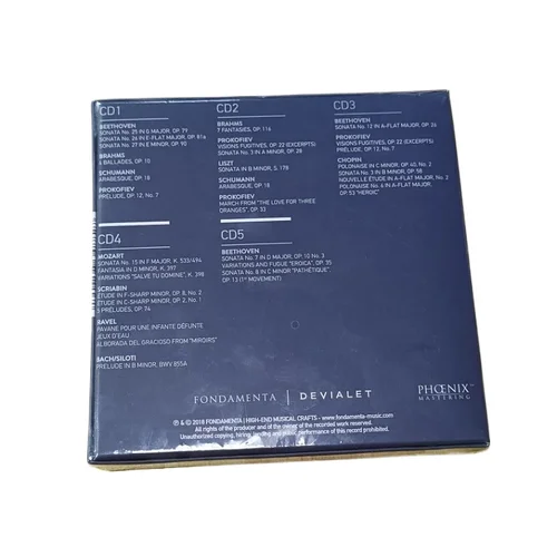 Álbumes de música clásica grabados en famosos salones de conciertos europeos, caja de CD, juego de 5CD