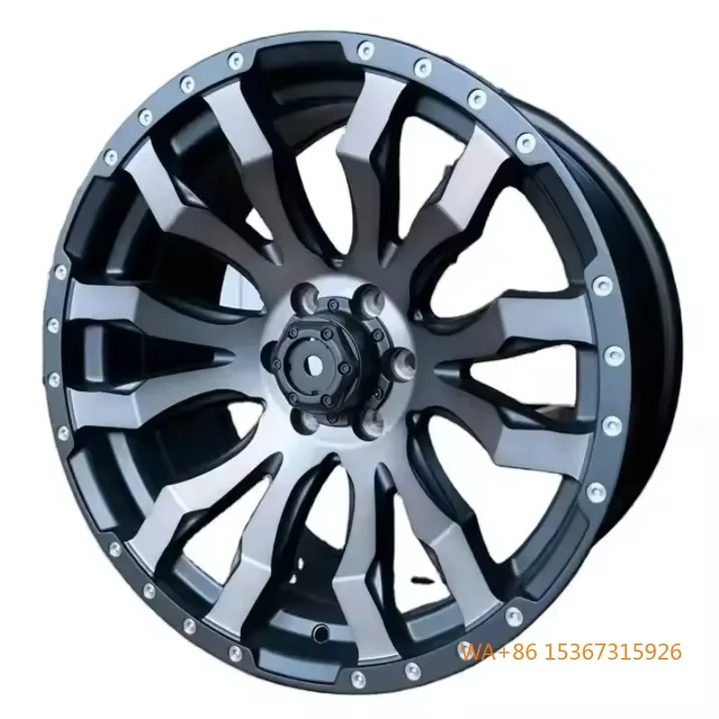

Customizable Size 6holes 18 Inch Forged Aluminum Magnesium Bronze Alloy Wheels Black Finish Deep Dish Design