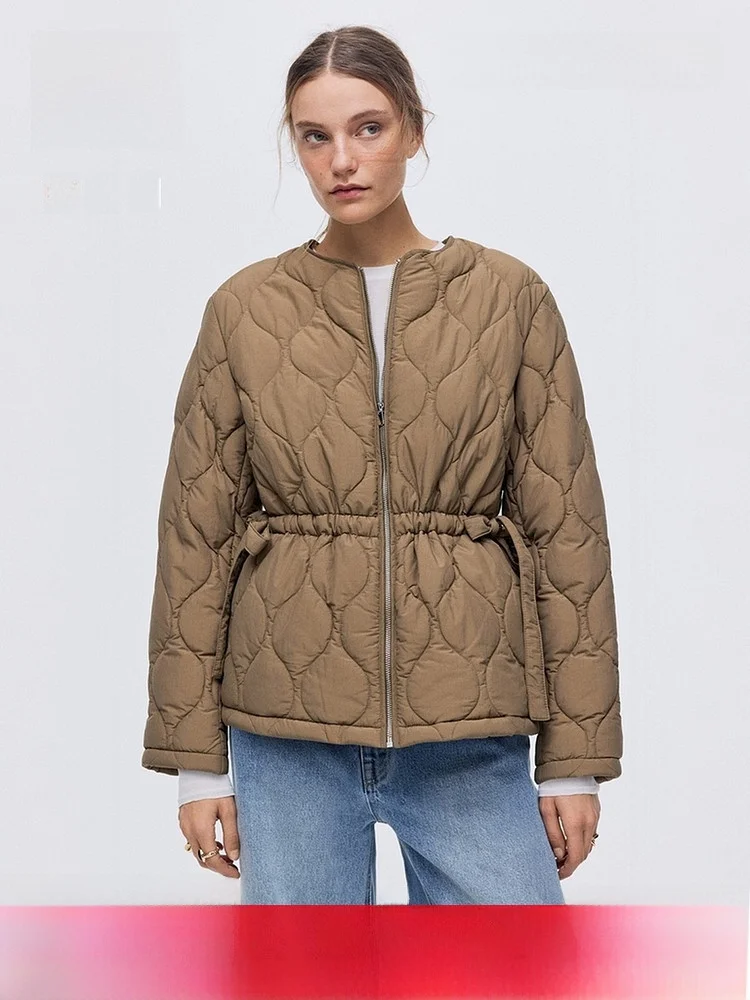 

Женская хлопковая куртка H&M с ромбовидным узором и утеплителем THERMOLITE ® Весенняя коллекция верхней одежды 2026: Премиум-мода для женщин