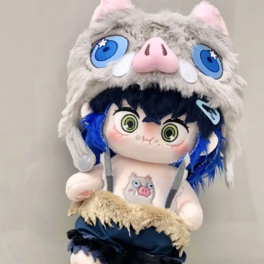 

Demon Slayer Hashibira Inosuke 20 см косплей талисман сменная одежда мультяшные игрушки плюшевый подарок Рождественский подарок хлопковая кукла