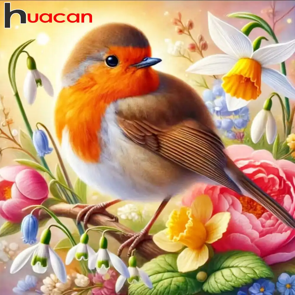 Huacan Diamond Painting Kits For Adults Bird Animal 5D DIY Mosaic Art Kits Full Drill Rhinestones Set For Home Wall Decor