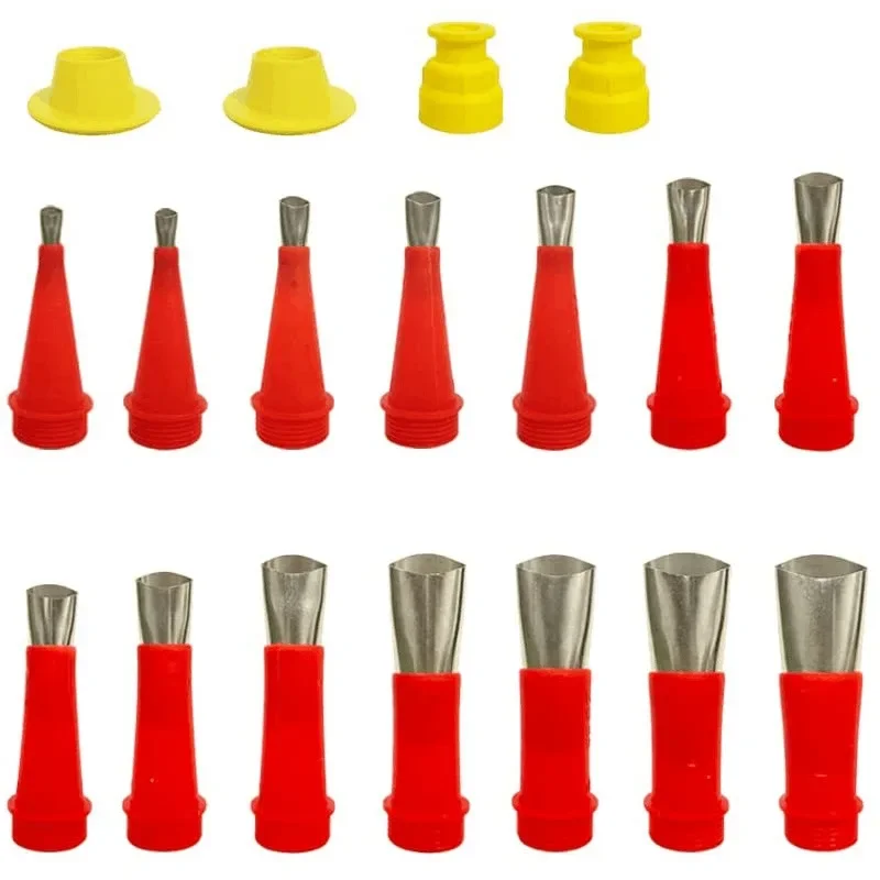 22 pezzi per calafataggio, ugello per calafataggio, applicatore, colla, sigillante siliconico, strumento di finitura, cucina, bagno, lavello, giunto in acciaio inossidabile