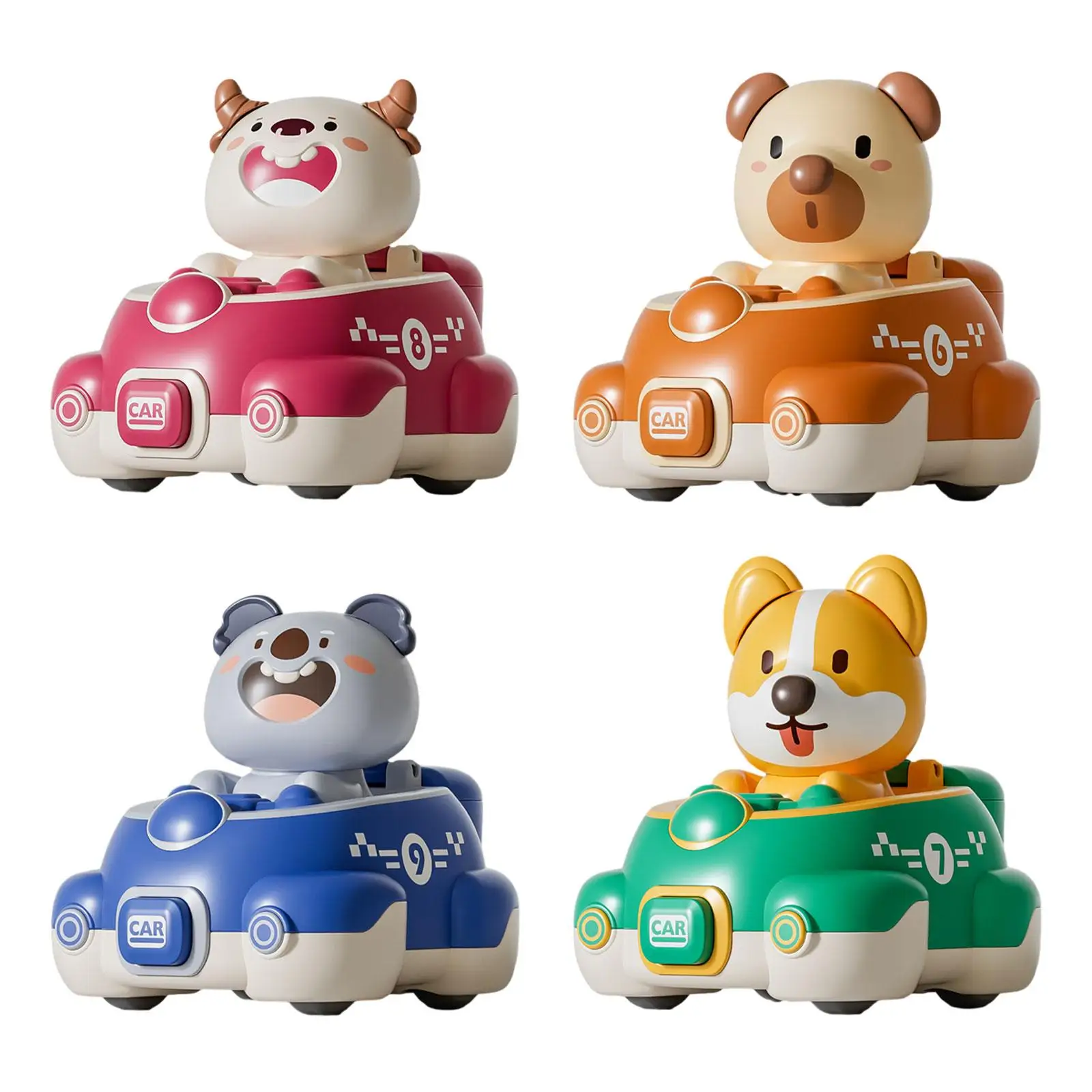 Infant Play Vehicle Educational Cute Interactive Toys Friction Car Toy for