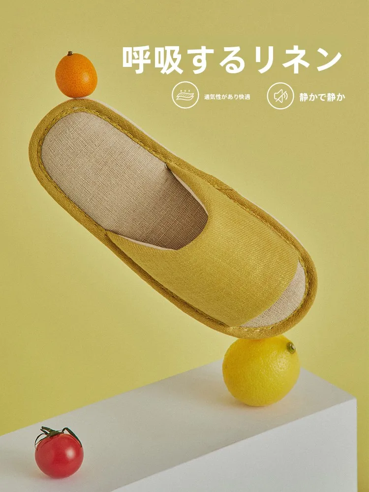 

Домашние тапочки Youdiao из льна и хлопка, унисекс, летние, впитывающие пот, дышащие, с защитой от запаха, на все сезоны, нескользящие, мягкие