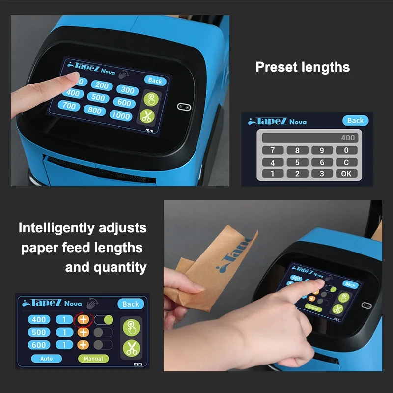 For New Design Water Activated Tape Machine 2.0 Button Operated Intelligent Electric Automatic Working Box Packing Kraft Tape