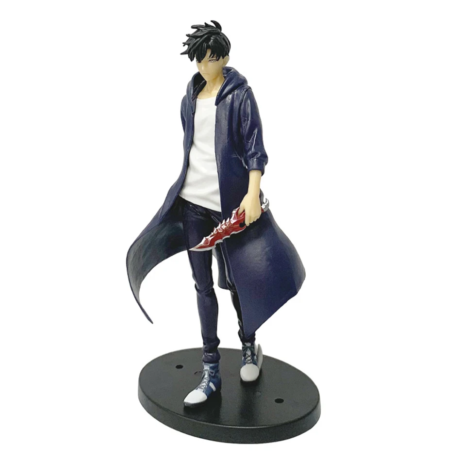 21cm In Stock Solo Levelings Anime Version Figure -Sung Jinwoo Action Figure PVC Collect Model Figure Display Anime Merchandise