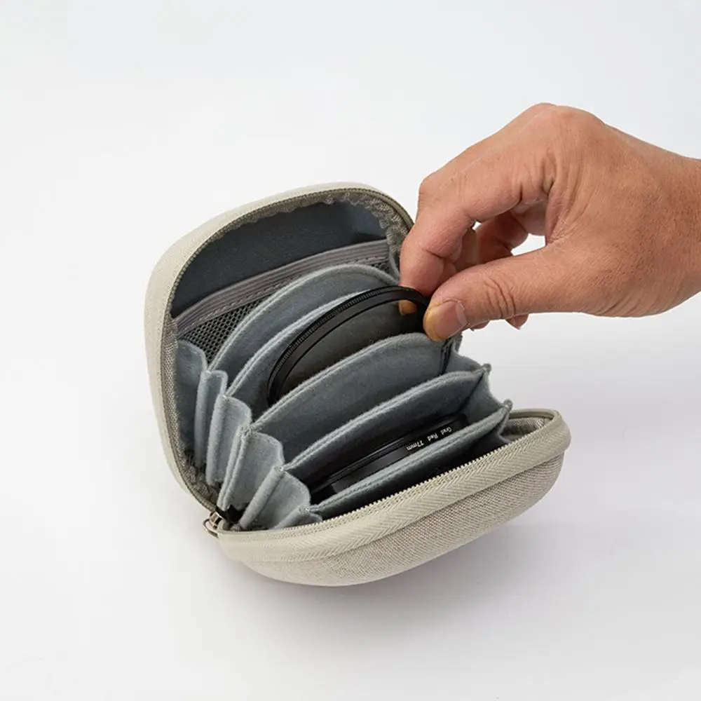 

Multifunctional Shockproof 8 Pockets Lens Filter Bag Thickened Filter Sleeve Finishing Bag Filter Storage Box