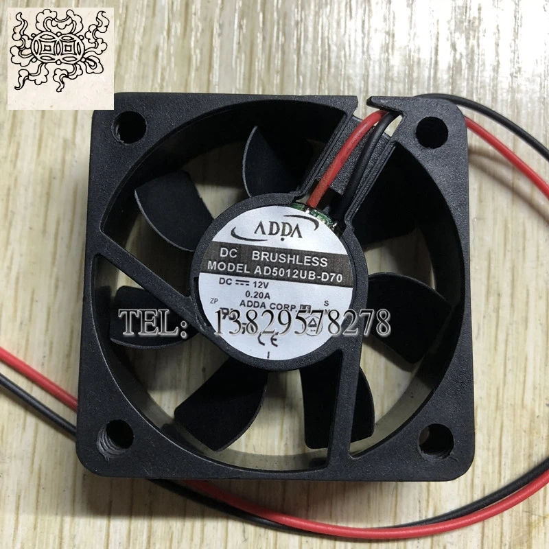 

Ltsf For ADDA AD5012UB-D70 DC 12V 0.20A 50x50x15mm 2-Wire Server Cooling Fan
