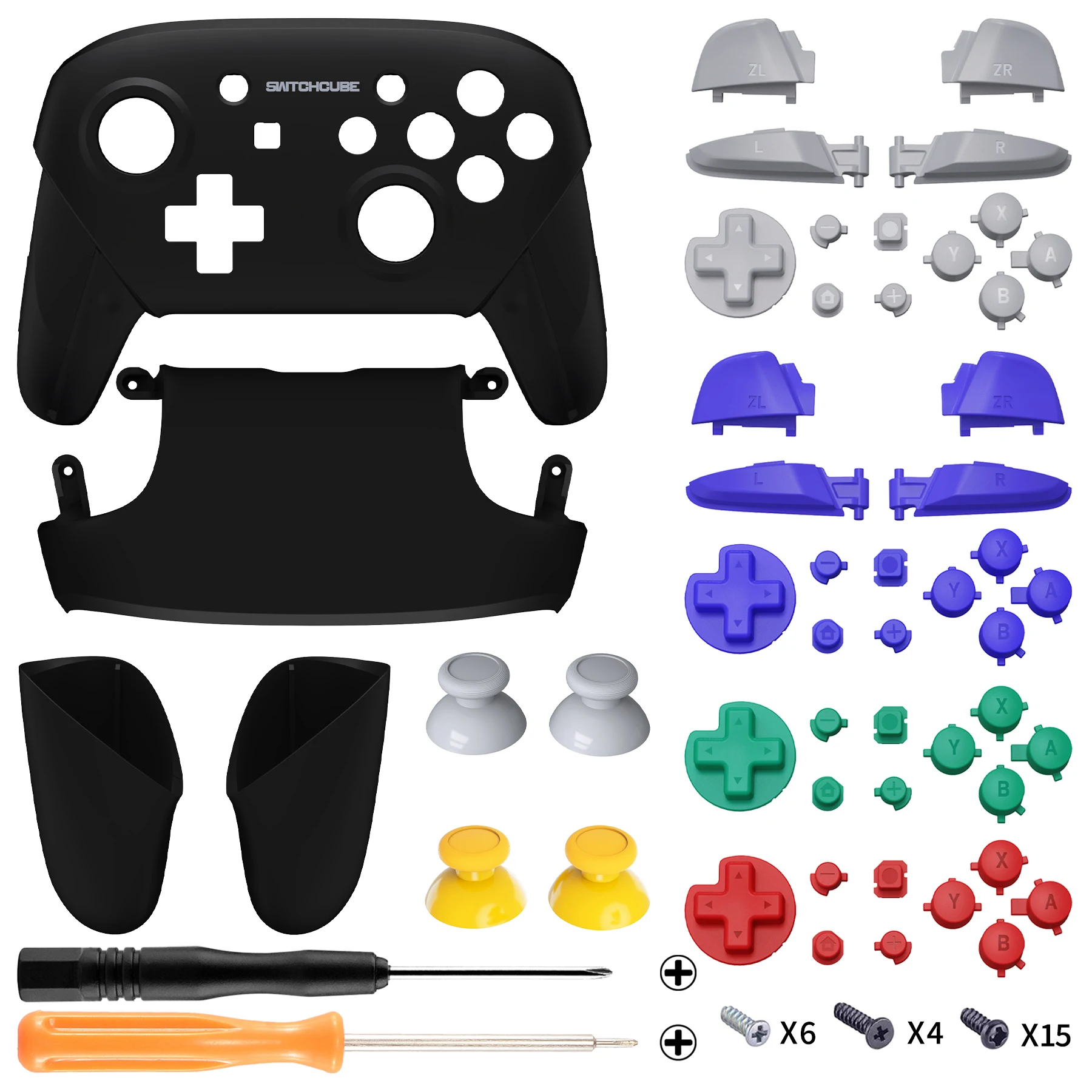 Nintendo Switch Proコントローラー用のバックプレートハンドル,完全な