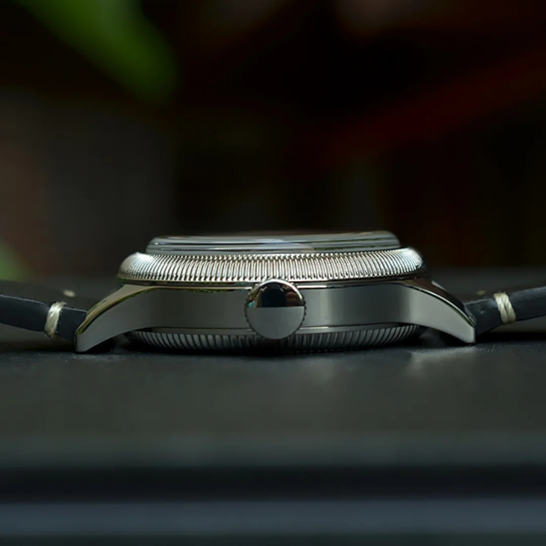 Baltany ريترو الفاخرة العسكرية التلقائية الميكانيكية ساعة رجالية الياقوت الزجاج الفولاذ المقاوم للصدأ 100 متر مقاوم للماء تكريم الساعات