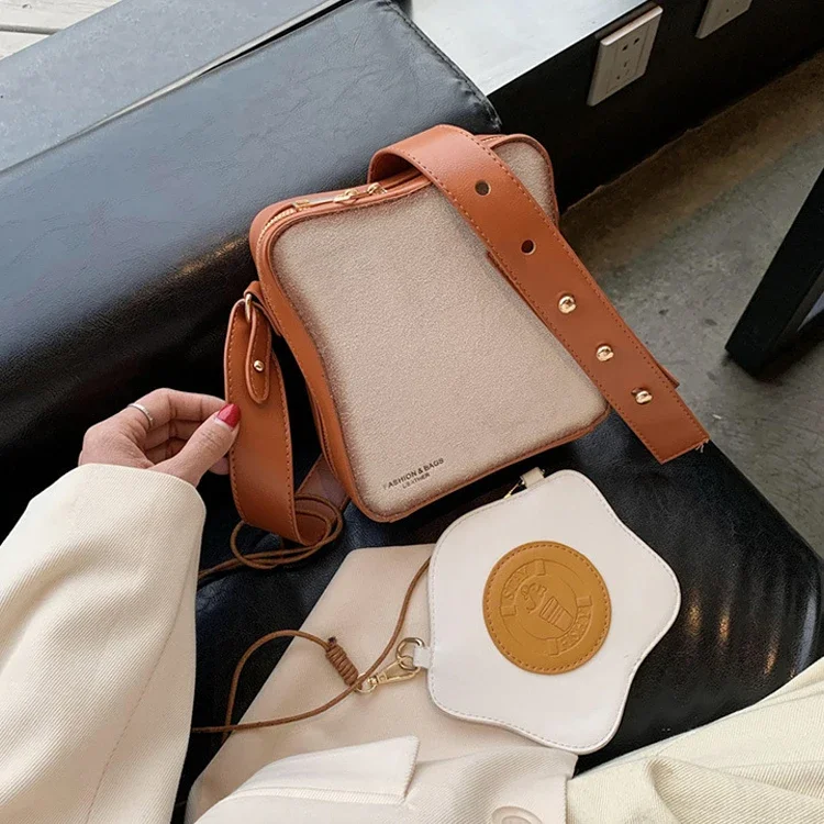 مجموعة حقائب كروس صغيرة للنساء ذات طابع الطعام المحمص والبيض، محفظة مركبة لطيفة على شكل بيضة، هدية مثالية للفتيات #2