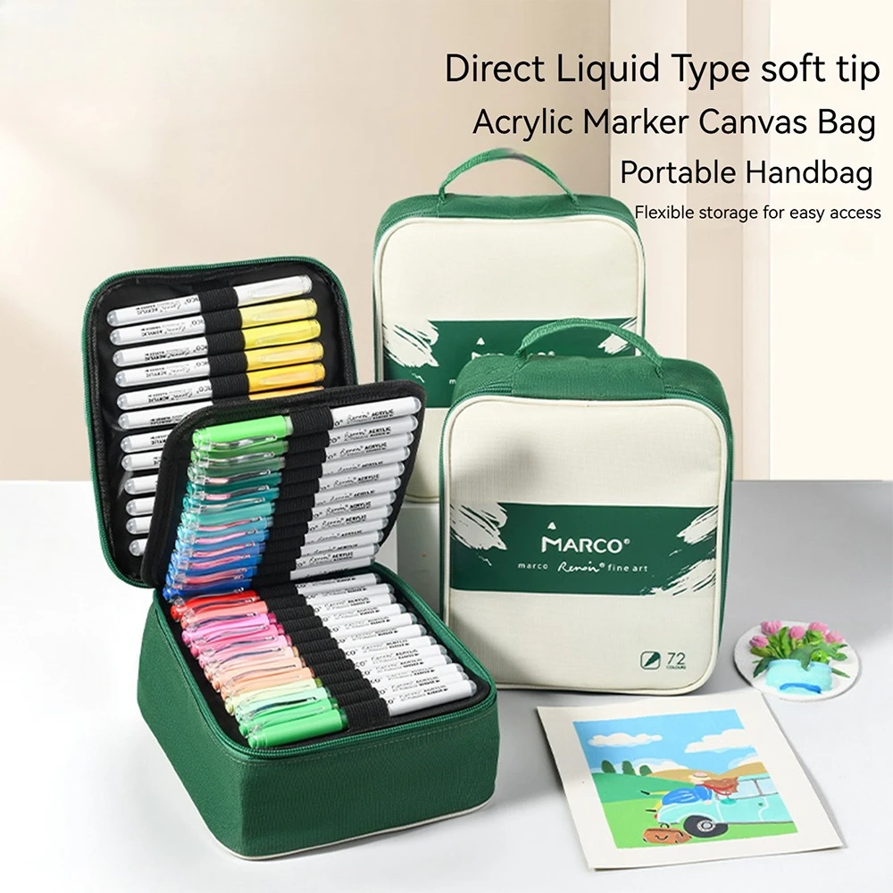 

Color Markers For School Adult Artists Drawing Painting Art Markers Set With Foldable Case Extra Fine Brush Tips Acrylic Markers