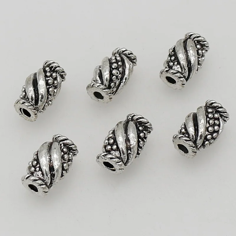 30pcs/Lot Pretty Vase Design Antique Silver Color Charm Loose Beads 10mm Decoration Jewelry Spacer Beads DIY Alloy Accessories