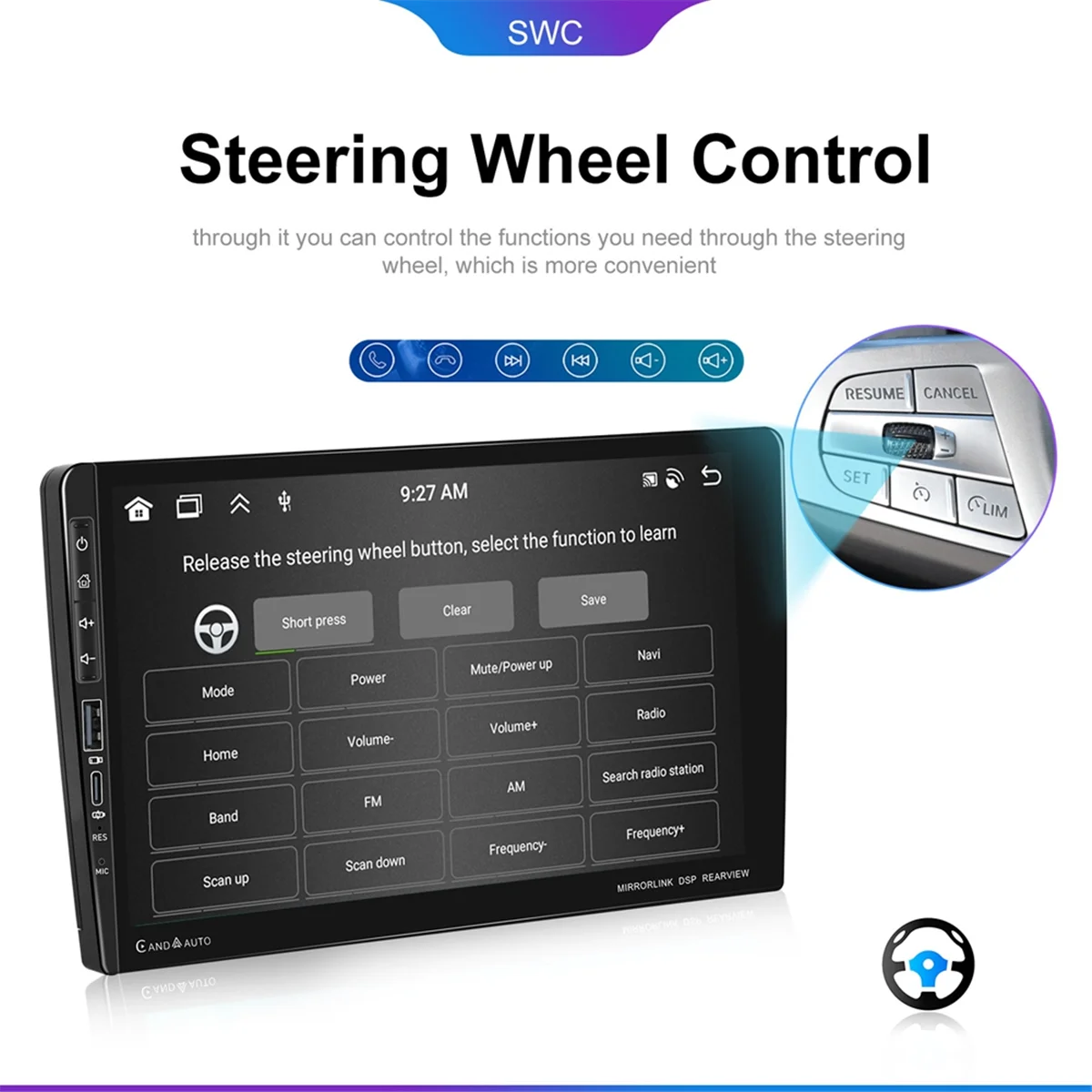 AD41-4G + 64G CarPlay أندرويد 13 راديو السيارة 9 بوصة العالمي 2 الدين سيارة مشغل وسائط متعددة ستيريو نظام تحديد المواقع واي فاي FM