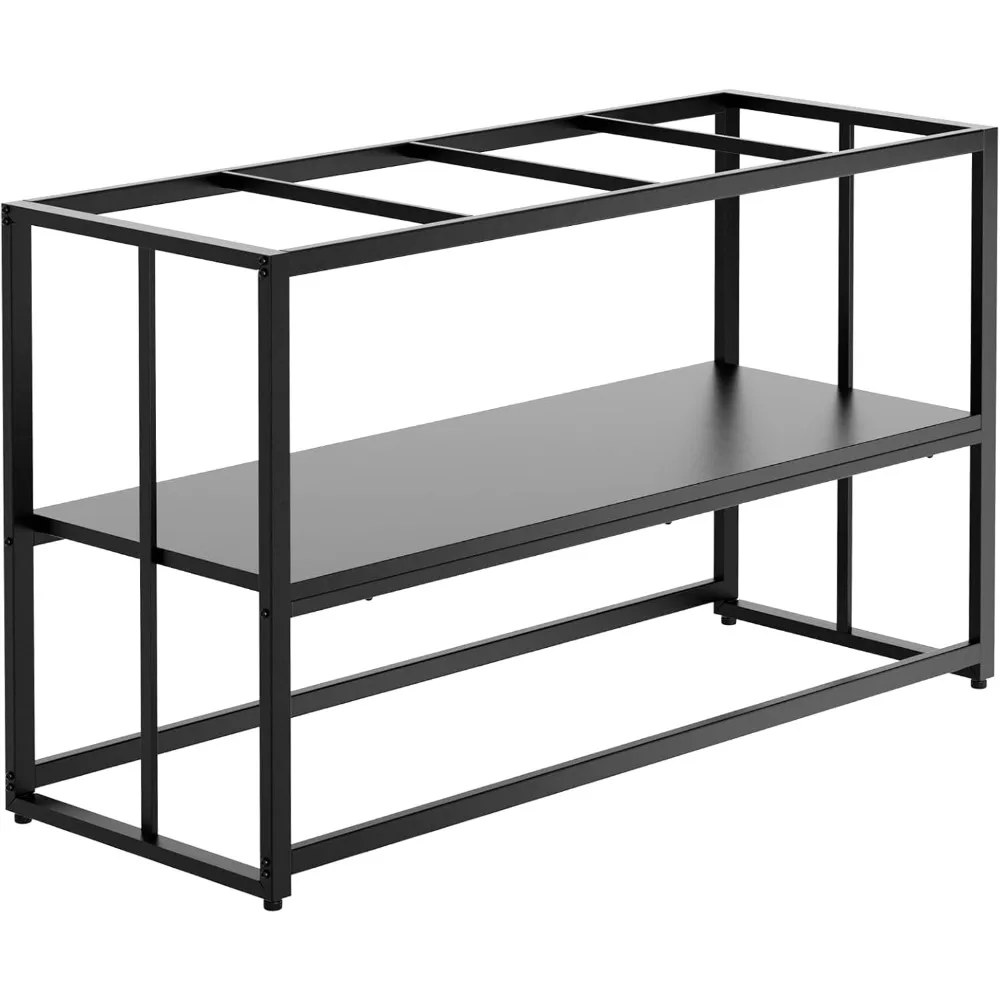 

55-75 Gallon Fish Tank Stand 900LBS Capacity For Aquarium Stand Metal Fish Tank Stand 48.4x19.7x31.5 Dual-Layer Design