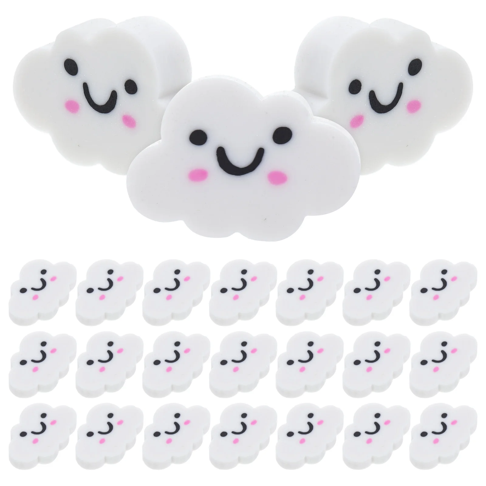 

50 Pcs Cloud Shaped Eraser Soft Material Bulk School Supplies Kids Halloween Goodies Fun Portable Novelty Mini Writing Eraser