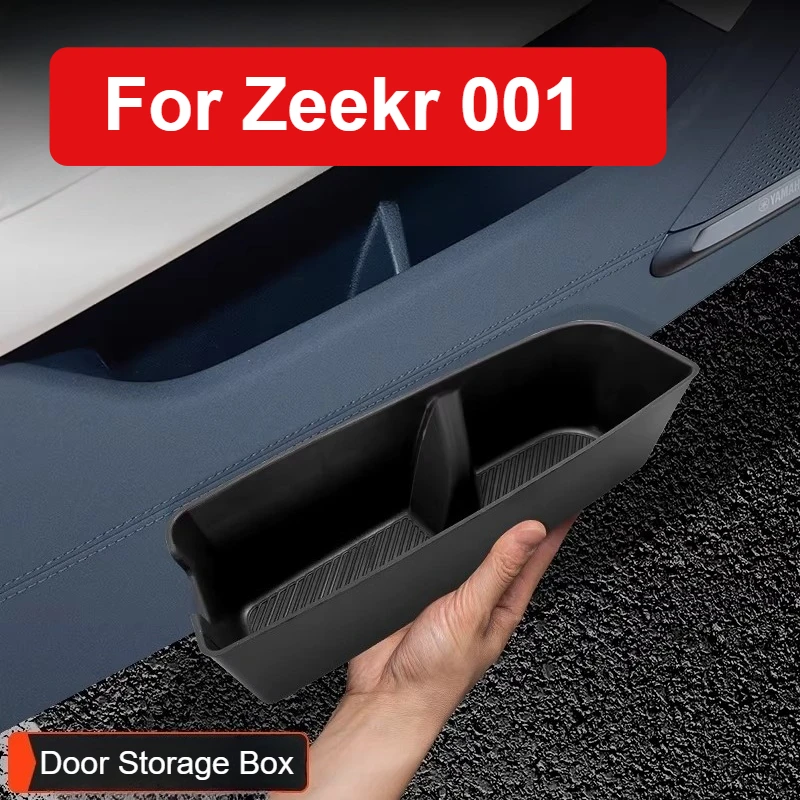 

For ZEEKR 001 2024-2026 Car Door Storage Box Silicone Storage Box Under The Door Car Interior Accessories