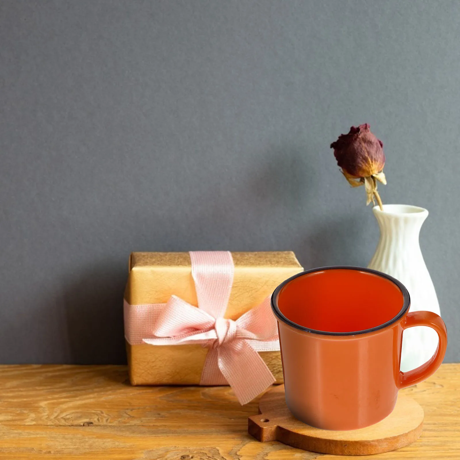 

Retro Melamine Tea Mug Vintage Style Water Drinking Cup Multipurpose Easy Clean Coffee Juice Cup Suitable for Home Office