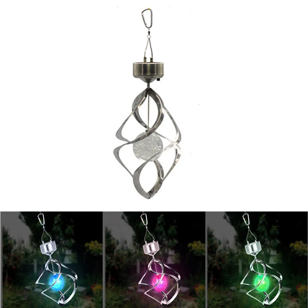 

Solar Wind Chime LED Light Colorful Crystal Ball Garden Outdoor Lawn Decorative Hanging Light Garden Solar Lights