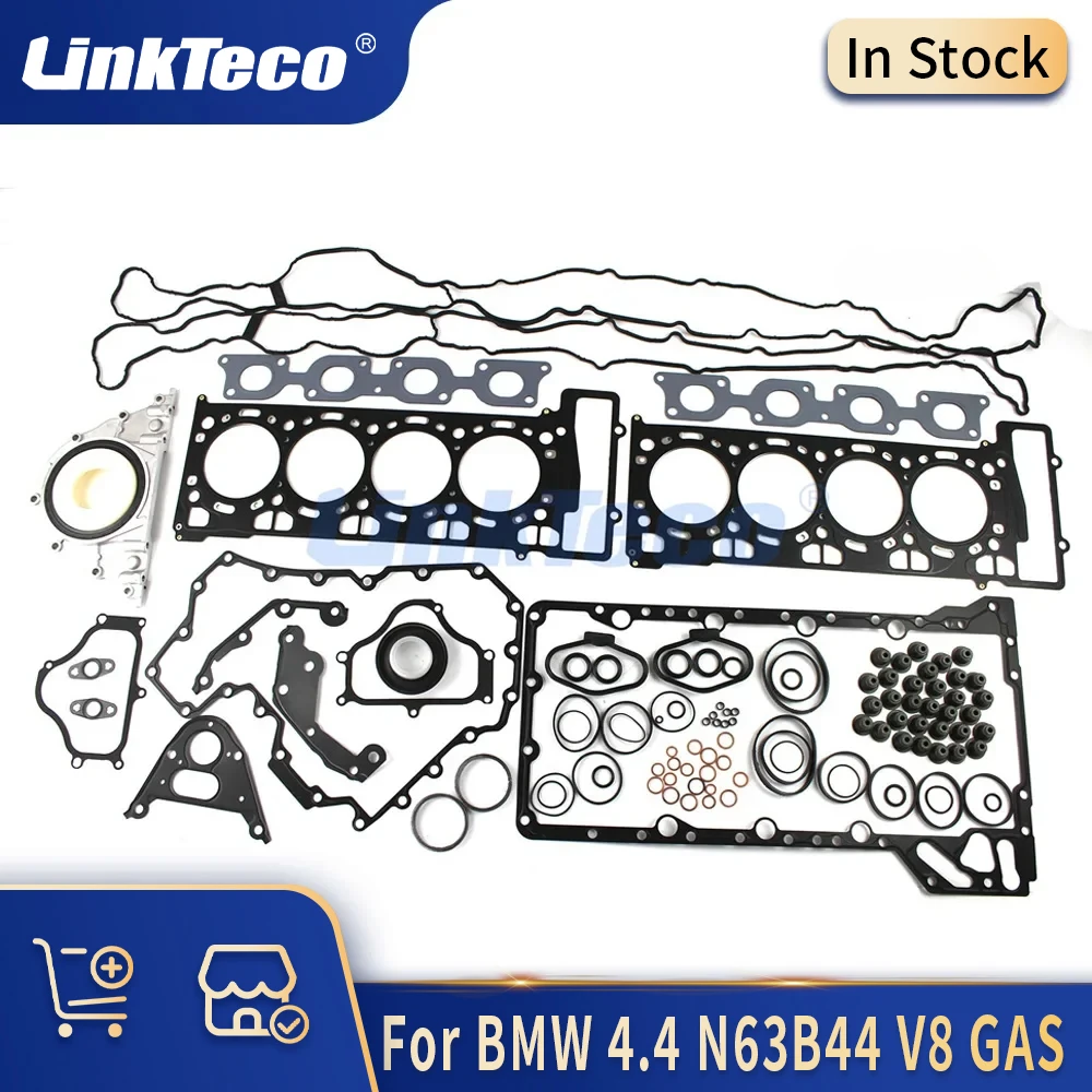 Auto Engine Parts Full Head Gasket Seal Set Kit Fit 07-19 4.4 L GAS For ALPINA BWM WIESMANN N63B44 N63 B44 4.4L 4.4T T V8