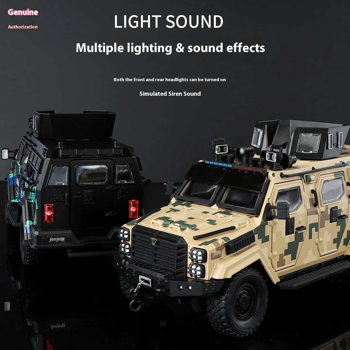 Jouet modèle de voiture en alliage antidéflagrant, tigre à sabre 1:24, ornement de table exquis, cadeau d'halloween/noël/anniversaire