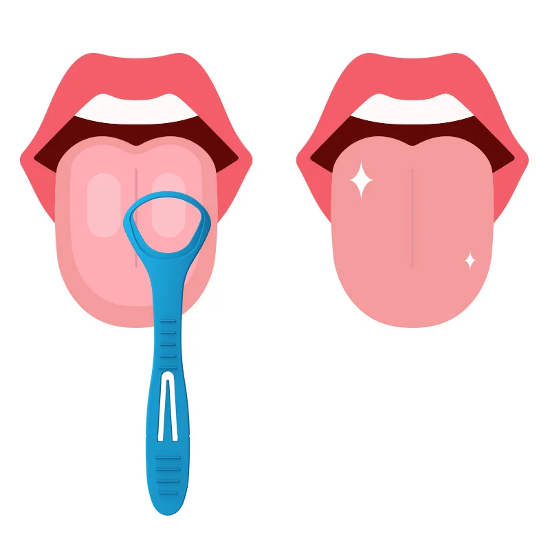 72 PCS Portable 2-in-1 Tongue Cleaner Toothpick, Disposable Oral Hygiene Tool for Daily Travel Use