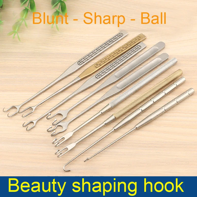 

Eyelid Tools Nasal orthopedic instruments stainless steel double claw nose hook double head pull hook nose hook blunt sharp head