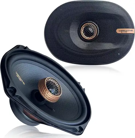 2X WZ69PTi Altavoces súper coaxiales de 6x9 pulgadas, 4 ohmios, 650 W máx., 200 W RMS, 92 dB, woofer de ferrita y tweeter PEI para audio de automóvil