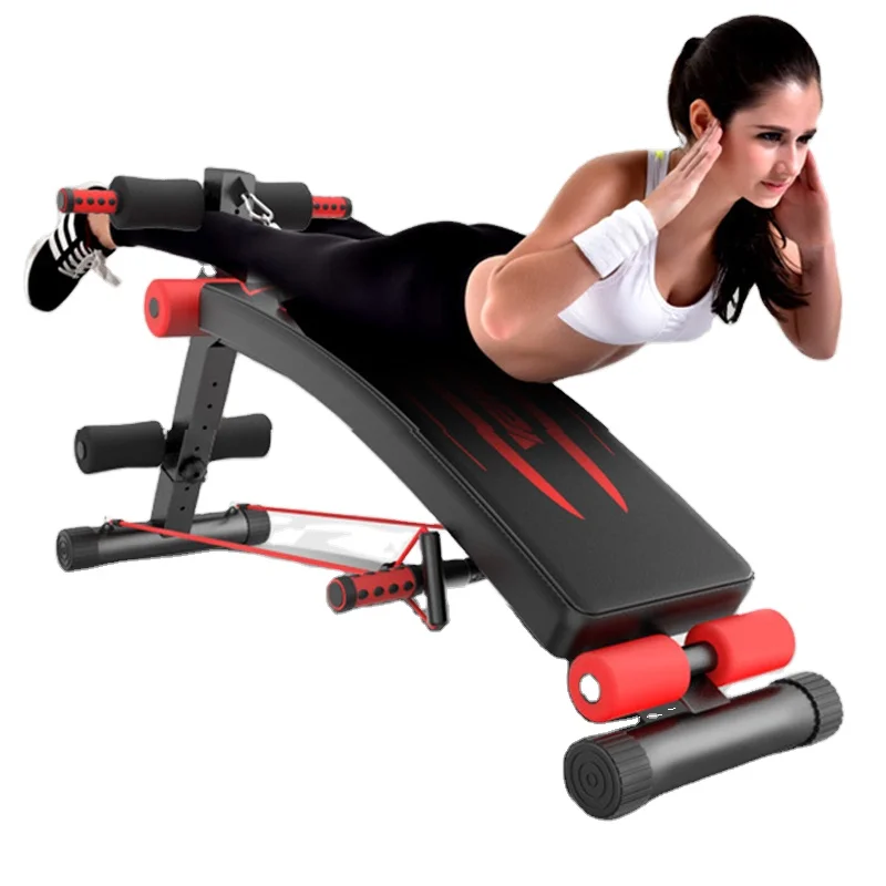 Gym Equipment Sit Up Bench Muscle Exercise Ab Chair Foldable Portable Exercise Supine Board Carton Unisex Indoor 2pcs