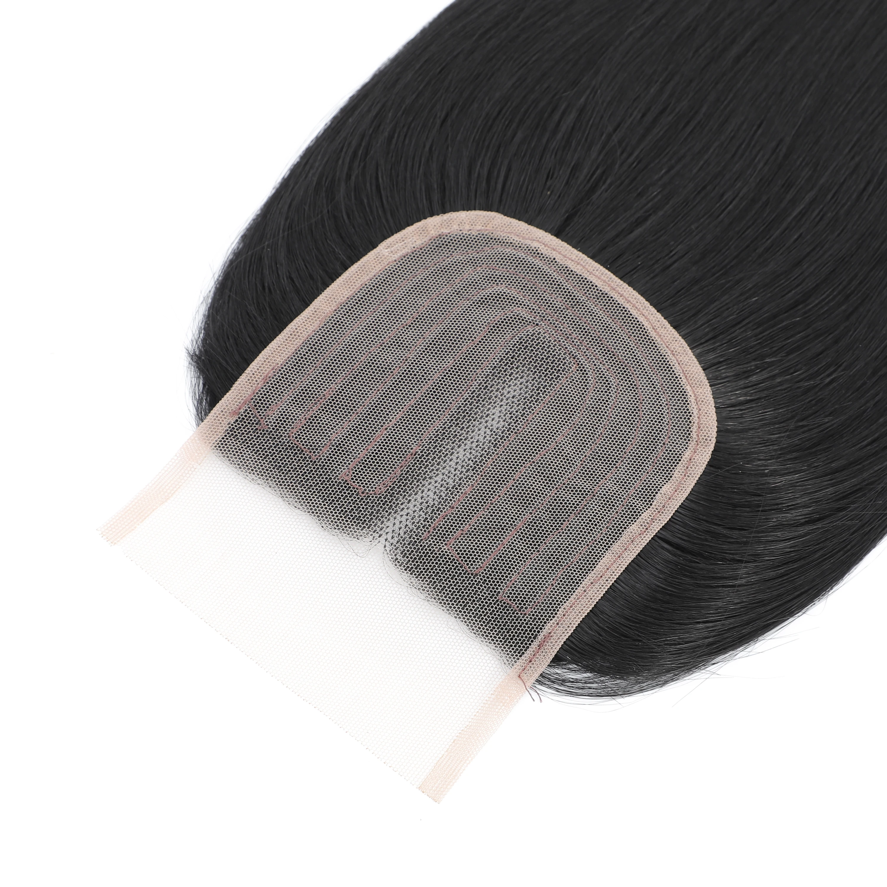 4x1 T/ Middle Part Lace Closure Synthetic Heat Resistant Fiber Bone Straight HD Transparent Swiss Lace Closures