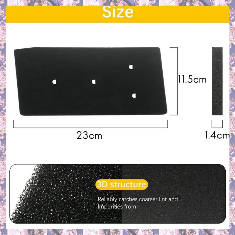 20PCS Dryer Filter For Bauknecht Privileg Whirlpool HX 481010716911 Dryer Resuable Condensing Dryers Sponge Filter