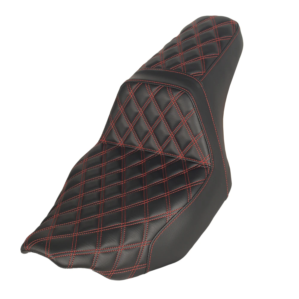 

STLF Motorcycle Step up Seat Gel Inside Black Red Orange Blue Diamond Stitch for Touring Street Glide Road Glide 2023.5-2025