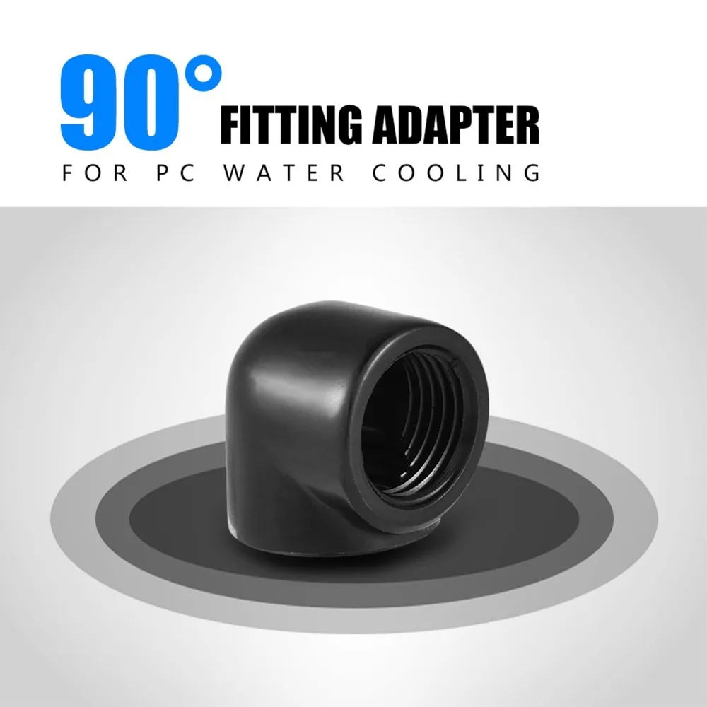 Picture 7: 2PCS 90 Degree G1/4 Thread Adapter Double Internal Thread Black/Silver/White PC Water Cooling Water Cooling Fitting PC Computer
