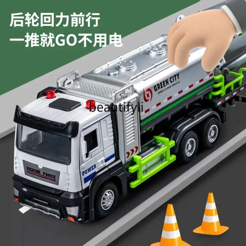 Spuitauto kinderspeelgoed sprinkler jongen oversized legering bouwwagen modelauto