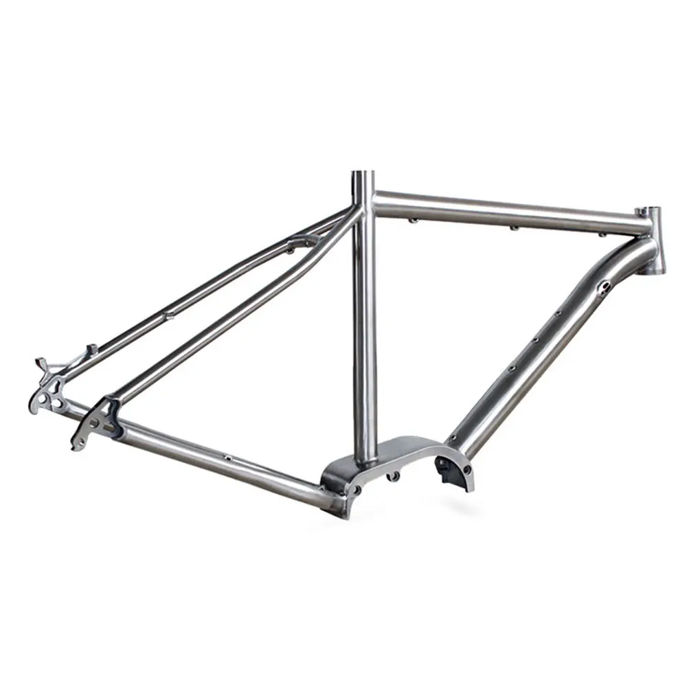 Titanium MTB Electric Bicycle Frame, Bafang G510, Mid Drive Motor, E-Bike, Fat Tire Frameset, Cycling Parts, Sports