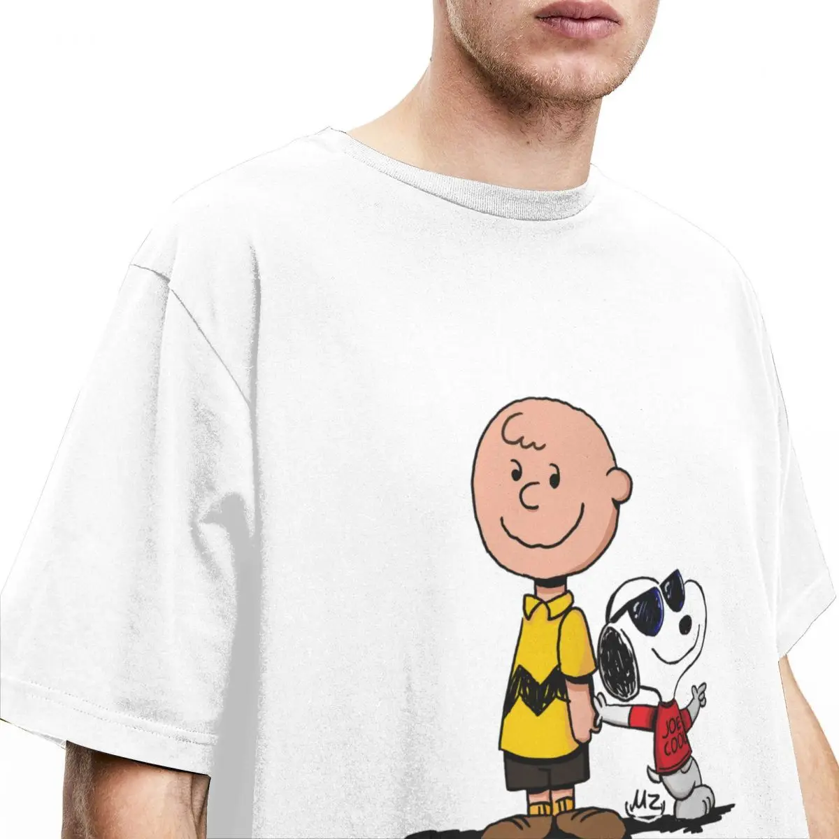 Peanuts Charlie Brown And Snoopy T Shirt Accessories Men Women 100% Cotton Funny T-shirt Short Sleeve Clothes Gift