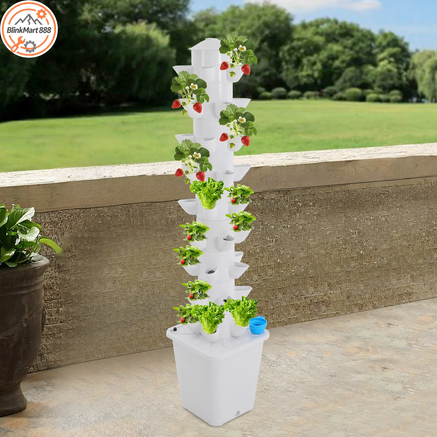 

Вертикальная гидропонная башня с 45 отверстиями, система выращивания без почвы для балкона и теплицы