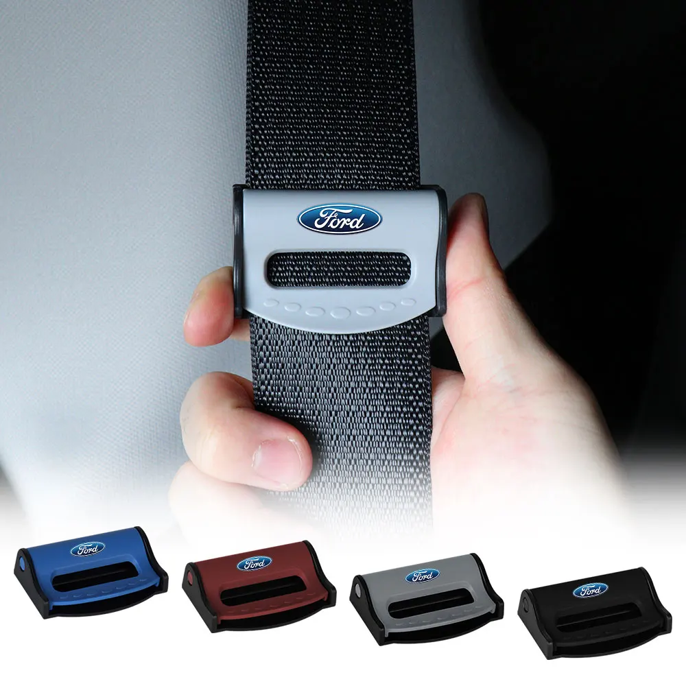 For Ford Focus Fiesta Kuga Mondeo ST Fusion Ranger Mustang Smax Edge Shelby Adjustable Car Seat Belt Limiter Buckle Stopper Clip