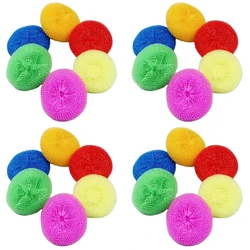 Mixed Color Plastic Cleaning Balls Pet Fiber Not Hurt Pots And Pans Not Rusty Steel Wire Ball Cleaning Tools