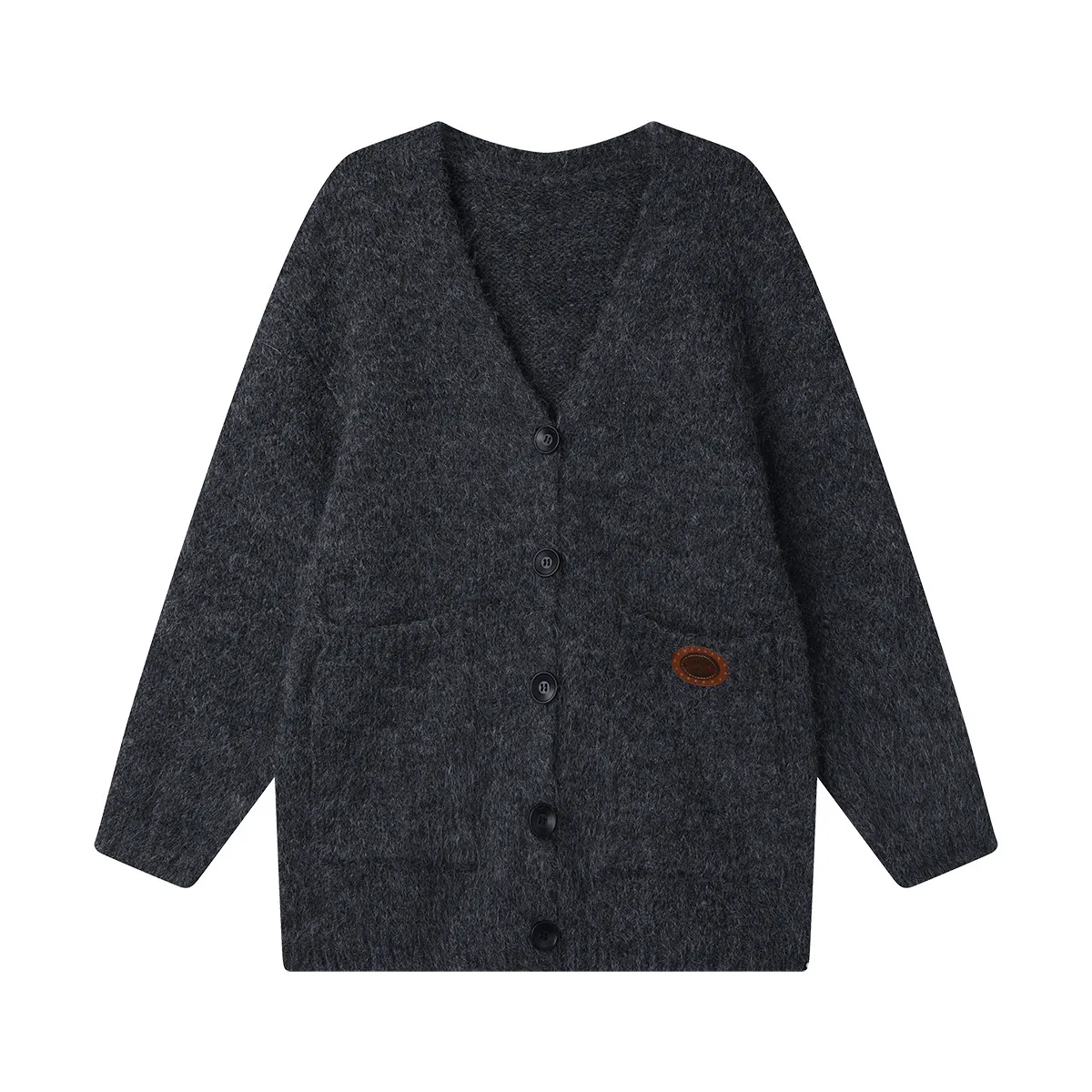 

Женский элегантный универсальный мягкий вязаный кардиган с v-образным вырезом, длинный жилет в ленивом стиле, шаль, осень 2024, многослойная и верхняя одежда