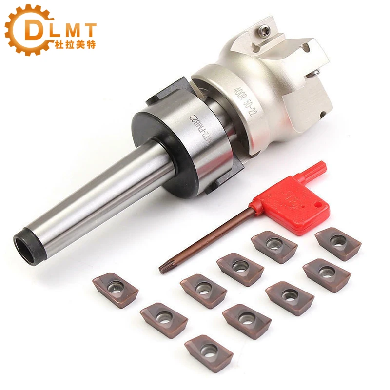 MT2 FMB22 /MT3 FMB22 M12/ MT4 FMB22 M16+ 400R 50 22 Face End Mill Cutter + 10pcs APMT1604 Carbide Inserts For CNC center