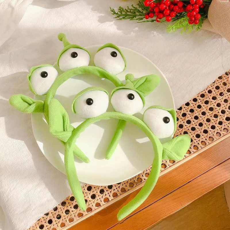 

Плюшевая повязка на голову, зеленый обруч для волос, аксессуары для костюма для косплея инопланетянина, новинка, забавный мультяшный обруч для косплея, вечерние обручи для девочек, аксессуары для волос